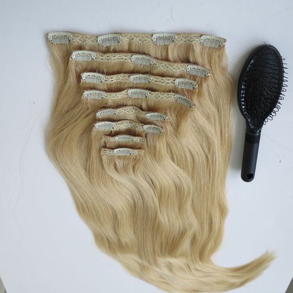 280g 22inch 100% human hair clip in hair extensions smooth brazilian hair 613#/bleach blonde straight hair 8pcs/set comb, Black;brown
280g 22inch 100% human hair clip in hair extensions smooth brazilian hair 613#/bleach blonde straight hair 8pcs/set comb, Black;brown