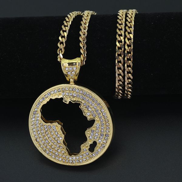 New Fashion Round Crystal Africa Map pendant Hip hop Necklace Jewelry Bling Bling Iced Out N624
New Fashion Round Crystal Africa Map pendant Hip hop Necklace Jewelry Bling Bling Iced Out N624