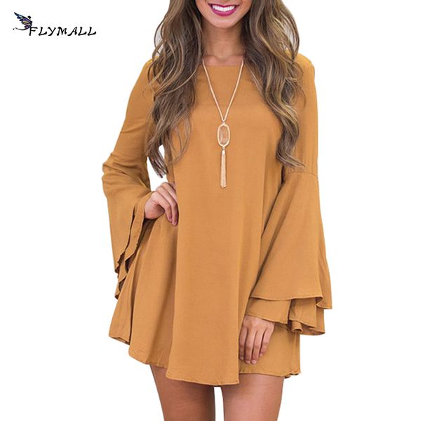 wholesale- winter mini dress women long flare sleeve dresses brief loose casual a line dress 2017 women loose solid dress robe backless, White;black
wholesale- winter mini dress women long flare sleeve dresses brief loose casual a line dress 2017 women loose solid dress robe backless, White;black