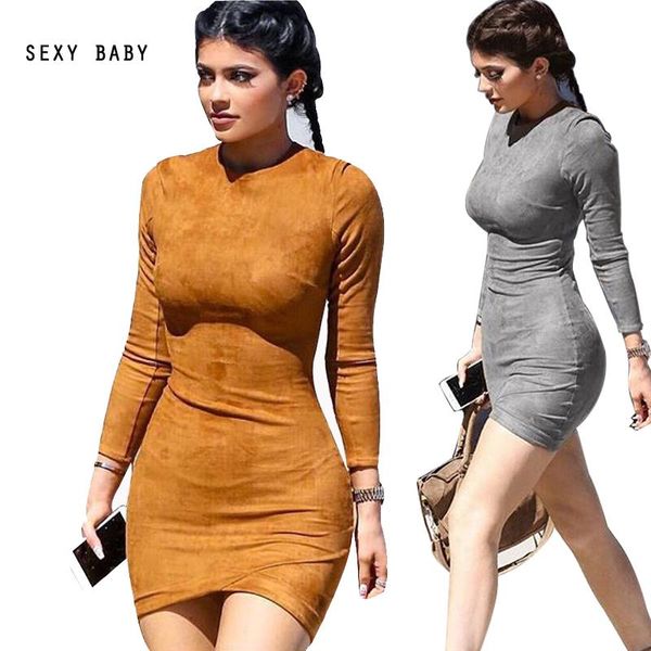 wholesale-vestidos 2016 party dresses synthetic leather suede club women winter dress kylie jenner long sleeve bodycon bandage dress, Black;gray
wholesale-vestidos 2016 party dresses synthetic leather suede club women winter dress kylie jenner long sleeve bodycon bandage dress, Black;gray
