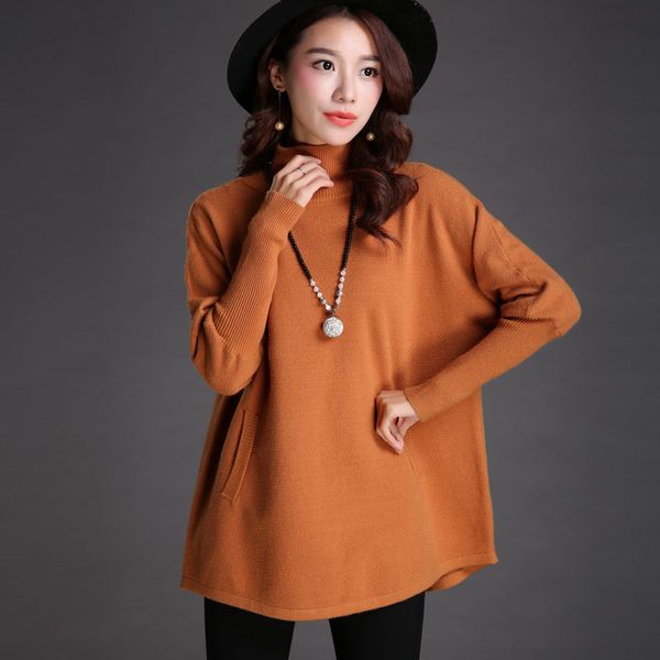 wholesale- 2015 women's new winter coat sweater female high collar and long sections hedging bat sleeve women's sweater female y12, White;black
wholesale- 2015 women's new winter coat sweater female high collar and long sections hedging bat sleeve women's sweater female y12, White;black
