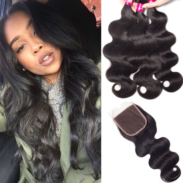 malaysian body wave 3 pcs human hair bundles with lace closure hair weave 100% unprocessed brazilian peruvian indiann remy hair extensions, Black;brown
malaysian body wave 3 pcs human hair bundles with lace closure hair weave 100% unprocessed brazilian peruvian indiann remy hair extensions, Black;brown