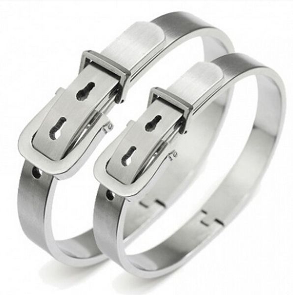 2016 sweet design couple jewelry 316l stainless steel belt buckle design hand cuff bangle bracelet women men's gift, Black
2016 sweet design couple jewelry 316l stainless steel belt buckle design hand cuff bangle bracelet women men's gift, Black