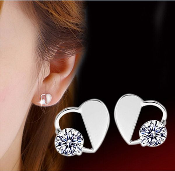 fashion women 925 sterling silver plated heart crystal charm brand stud earrings beautiful wedding / engagement jewelry, Golden;silver
fashion women 925 sterling silver plated heart crystal charm brand stud earrings beautiful wedding / engagement jewelry, Golden;silver