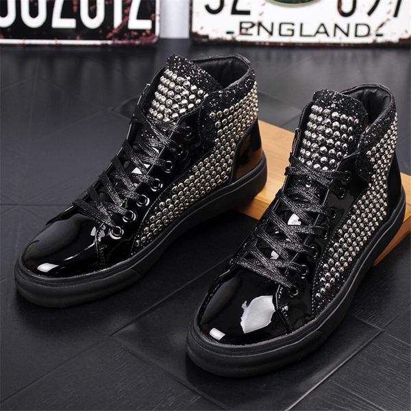 youth mens genuine nightclub board shoe shoes leather sequins men's shoes fashion rivets flats new casual high-skating brand party oxmn, Black
youth mens genuine nightclub board shoe shoes leather sequins men's shoes fashion rivets flats new casual high-skating brand party oxmn, Black