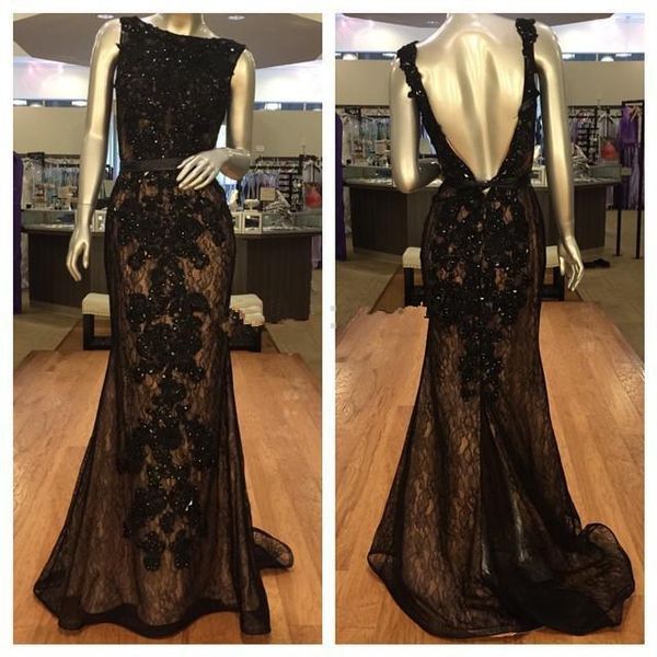 2019 new black lace long evening dresses scoop neckline sleevelsss sweep train beaded sequined mermaid backless formal gowns custom made e56, Black;red
2019 new black lace long evening dresses scoop neckline sleevelsss sweep train beaded sequined mermaid backless formal gowns custom made e56, Black;red