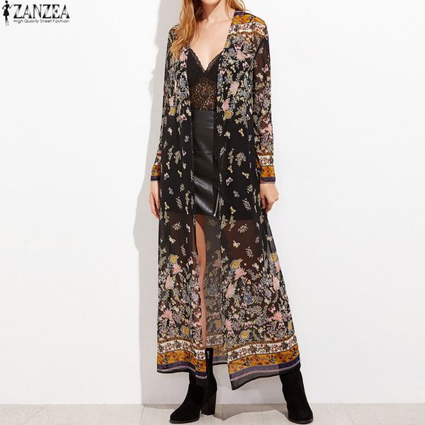 wholesale- zanzea womens 2017 summer floral cardigan jacket kimono beach long boho casual basic coats plus size, Black;brown
wholesale- zanzea womens 2017 summer floral cardigan jacket kimono beach long boho casual basic coats plus size, Black;brown
