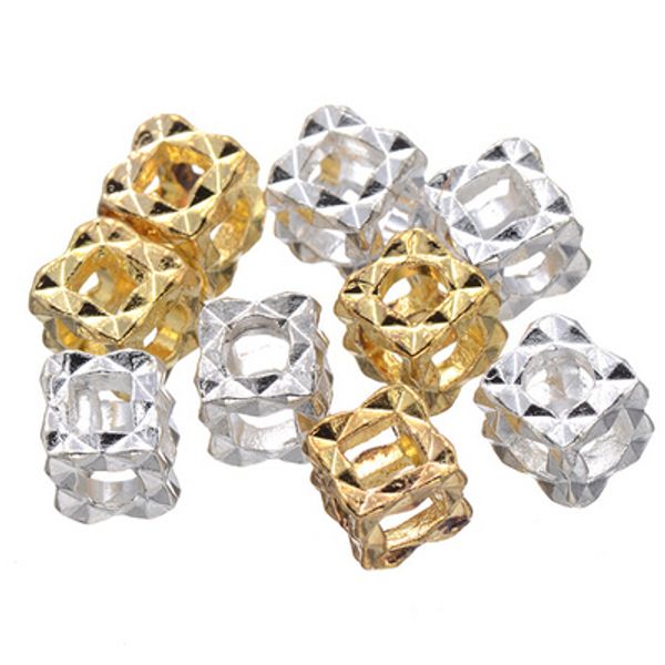 100 pcs silver & gold cube filigree bead for european charm bracelet pandora beads in 10 mm, Black
100 pcs silver & gold cube filigree bead for european charm bracelet pandora beads in 10 mm, Black