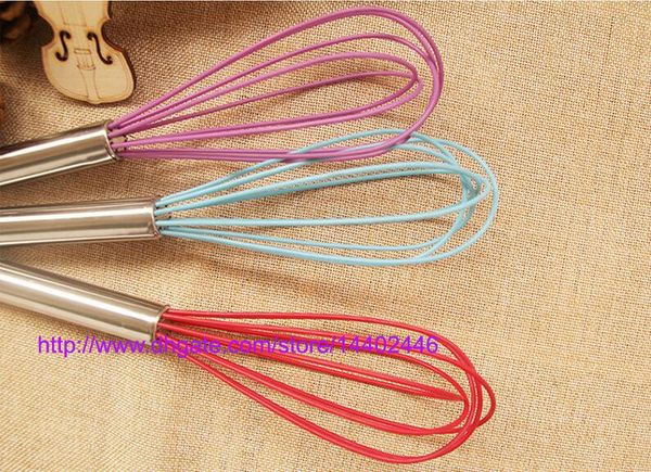 200pcs egg tools 10 inch silicone coated egg whisk eggbeater stainless steel handle kitchen gadget , ship
200pcs egg tools 10 inch silicone coated egg whisk eggbeater stainless steel handle kitchen gadget , ship