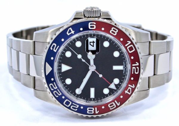 gmt 116719 blro mens machinery automatic watch ceramic bezel 18k white gold men's sport wristwatches steel watch, Slivery;brown
gmt 116719 blro mens machinery automatic watch ceramic bezel 18k white gold men's sport wristwatches steel watch, Slivery;brown