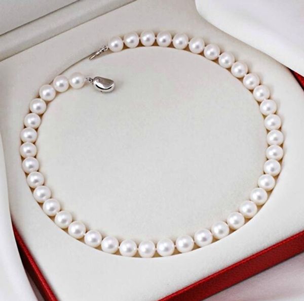 new fine pearls jewelry natural 10-11mm south sea white round pearl necklace 18" silver, Black
new fine pearls jewelry natural 10-11mm south sea white round pearl necklace 18" silver, Black