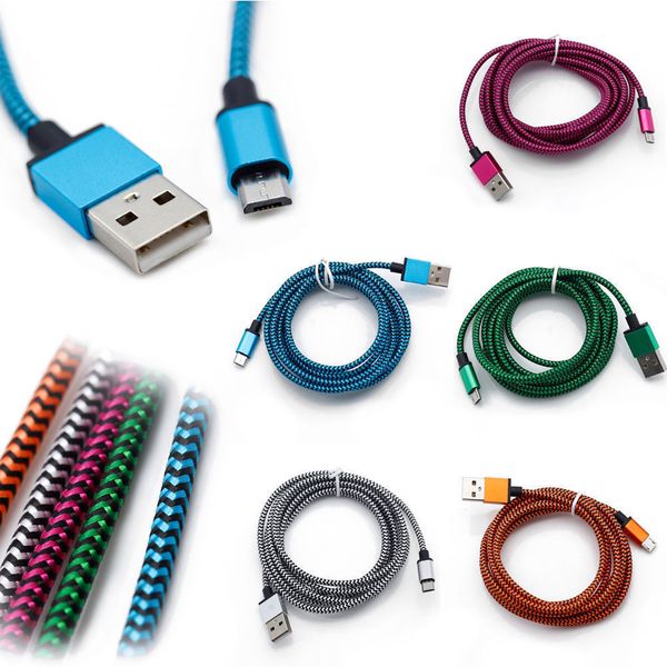 3FT 6FT 10FT Braided Copper Micro USB Charger Sync Data Cable Cord for samsung galaxy s4 s5 for Type-C all cellphone
3FT 6FT 10FT Braided Copper Micro USB Charger Sync Data Cable Cord for samsung galaxy s4 s5 for Type-C all cellphone