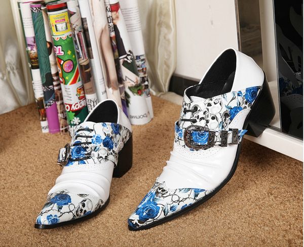 2016 new arrival genuine leather mens shoes flowers skull prints buckle male oxfords white black part wedding italian shoes pointed toe man
2016 new arrival genuine leather mens shoes flowers skull prints buckle male oxfords white black part wedding italian shoes pointed toe man
