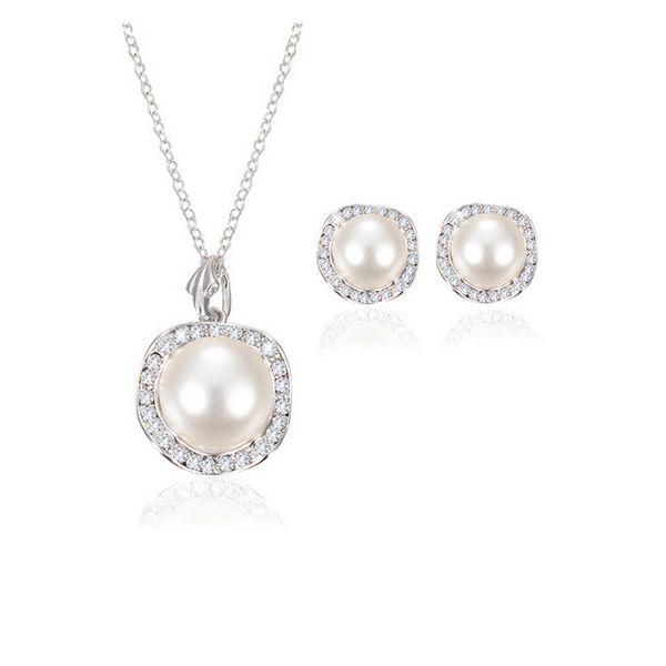fashion pearl jewelry sets 18k silver crystal necklace earrings sets for women gift party jewelry cal1085a
fashion pearl jewelry sets 18k silver crystal necklace earrings sets for women gift party jewelry cal1085a
