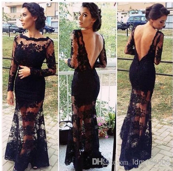 long sleeves lace mermaid evening dress black 2020 floor length evening gowns elegant robes de soiree longue, Black;red
long sleeves lace mermaid evening dress black 2020 floor length evening gowns elegant robes de soiree longue, Black;red