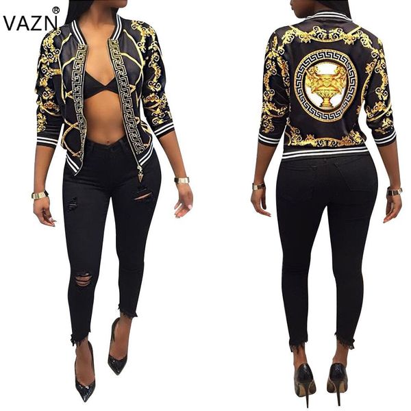 wholesale- vazn 2017 new style autumn bodycon women stand jackets sleeve zipper striped jackets ladies fashion night party abrigo l5139, Black;brown
wholesale- vazn 2017 new style autumn bodycon women stand jackets sleeve zipper striped jackets ladies fashion night party abrigo l5139, Black;brown