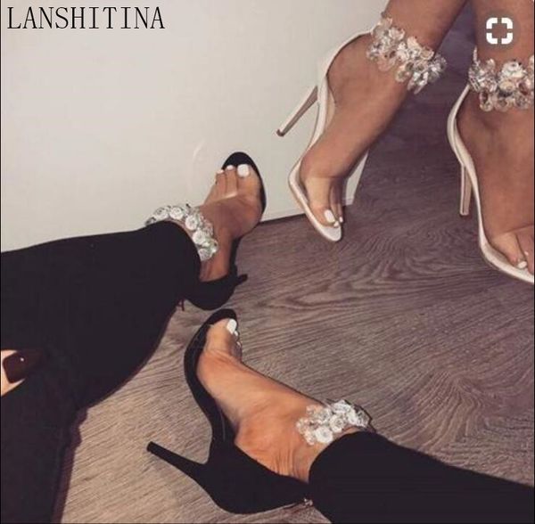 2017 new women pvc sandals diamond stud high heels glitter rhinestone sandals women party shoes wedding high heel crystals, Black
2017 new women pvc sandals diamond stud high heels glitter rhinestone sandals women party shoes wedding high heel crystals, Black