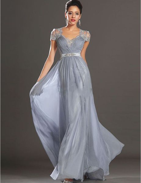 custom gray short sleeves lace evening dresses 2019 short sleeves with appliques sweep train chiffon formal prom gowns, Black;red
custom gray short sleeves lace evening dresses 2019 short sleeves with appliques sweep train chiffon formal prom gowns, Black;red