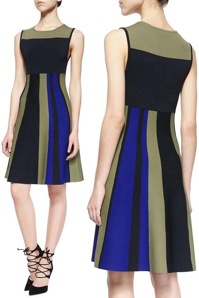 sleeveless colorblock fit & flare dress round neckline sleeveless dresses 15101549, Black;gray
sleeveless colorblock fit & flare dress round neckline sleeveless dresses 15101549, Black;gray