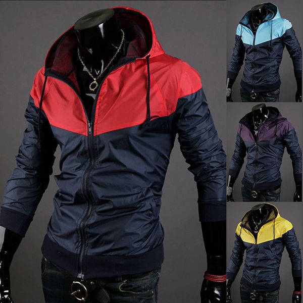 fall-2015 new style fashion mens hooded coats casual active jacket color matching men windbreak jackets 4 colors d081, Black;brown
fall-2015 new style fashion mens hooded coats casual active jacket color matching men windbreak jackets 4 colors d081, Black;brown