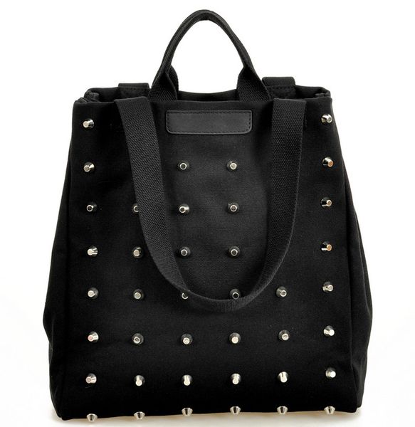 wholesale-new large capacity shoulder designer fashion women rivet canvas handbags shoulder bags bg029
wholesale-new large capacity shoulder designer fashion women rivet canvas handbags shoulder bags bg029