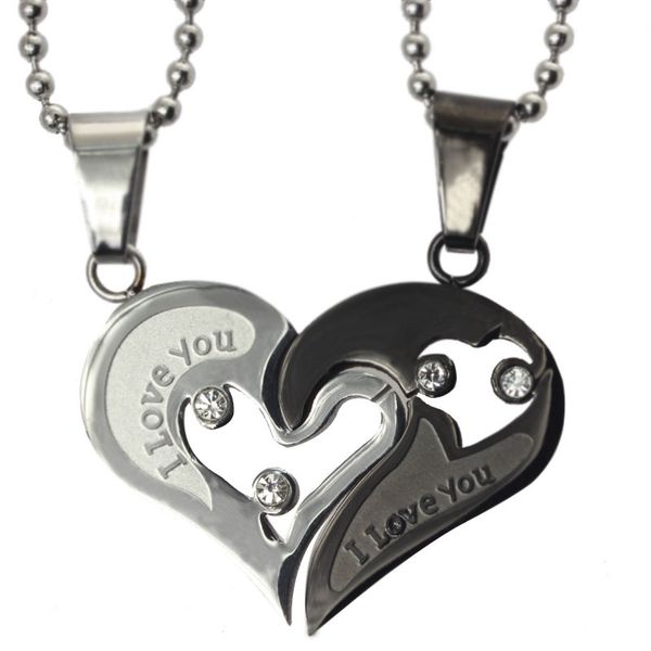 fashion couple necklace & pendant for men and women heart design wedding lover jewelry christmas valentine's day gift, Silver
fashion couple necklace & pendant for men and women heart design wedding lover jewelry christmas valentine's day gift, Silver