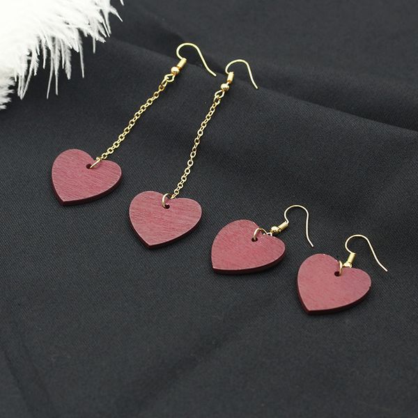 new women fashion wine red wood dangle earrings vintage simple circle heart wooden drop earring pendant femme ear jewelry, Silver
new women fashion wine red wood dangle earrings vintage simple circle heart wooden drop earring pendant femme ear jewelry, Silver