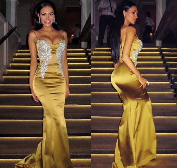 backless gold prom dresses white lace applique mermaid evening dress spaghetti graduation party gowns plus size straps prom gowns customize, Black
backless gold prom dresses white lace applique mermaid evening dress spaghetti graduation party gowns plus size straps prom gowns customize, Black