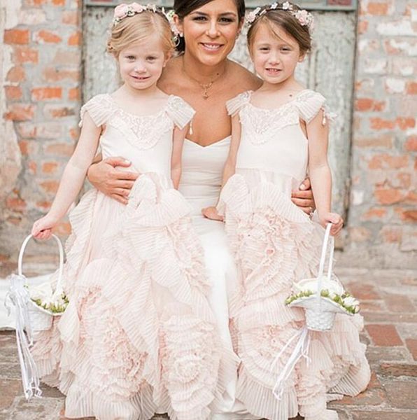 selling cute cap sleeves pear pink sweep train flower girl dresses for wedding party with handmade flowers, White;blue
selling cute cap sleeves pear pink sweep train flower girl dresses for wedding party with handmade flowers, White;blue