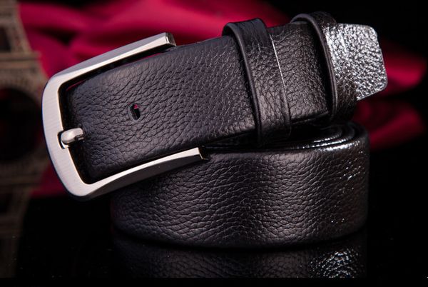 2-f belt 001 new fashion men's business belts,luxury superman automatic buckle genuine leather belts for men waist belt ship, Black;brown
