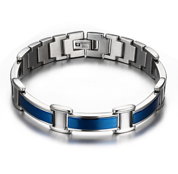 pop anallergisch 12mm wide 8.5'' new blue stainless steel link chain bracelet magnet stone jewelry birthday gift for men, Black
pop anallergisch 12mm wide 8.5'' new blue stainless steel link chain bracelet magnet stone jewelry birthday gift for men, Black