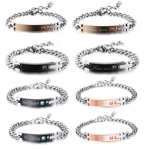 8 styles fashion couple jewelry stainless steel link chain bracelets rose gold black zirconia bracelet for women men love gift d171s
8 styles fashion couple jewelry stainless steel link chain bracelets rose gold black zirconia bracelet for women men love gift d171s