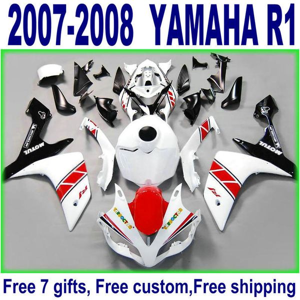 7 gifts plastic fairings for yamaha yzf r1 2007 2008 plastic fairing kit yzf-r1 07 08 red white black motobike set yq48
7 gifts plastic fairings for yamaha yzf r1 2007 2008 plastic fairing kit yzf-r1 07 08 red white black motobike set yq48