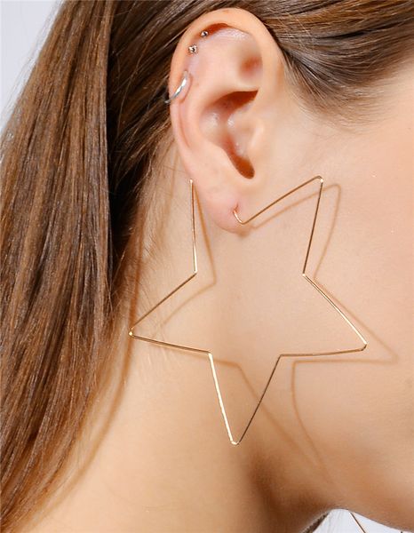 large size hoop pentagram earrings gold & silver fashion simple star women jewelry huggie street style essential dc66, Golden;silver
large size hoop pentagram earrings gold & silver fashion simple star women jewelry huggie street style essential dc66, Golden;silver