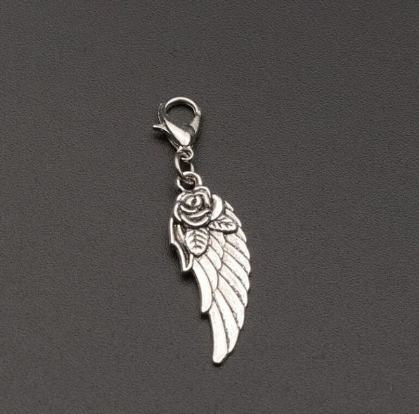 50pcs tibetan silver alloy wings floating lobster clasps charm pendants for jewelry making findings, Bronze;silver
50pcs tibetan silver alloy wings floating lobster clasps charm pendants for jewelry making findings, Bronze;silver