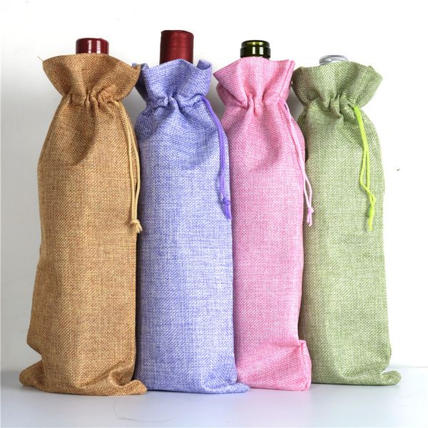 bottle covers bags packaging gift bags rustic christmas decorate wedding dinner table decorate storage bags 15*35cm ic877
bottle covers bags packaging gift bags rustic christmas decorate wedding dinner table decorate storage bags 15*35cm ic877