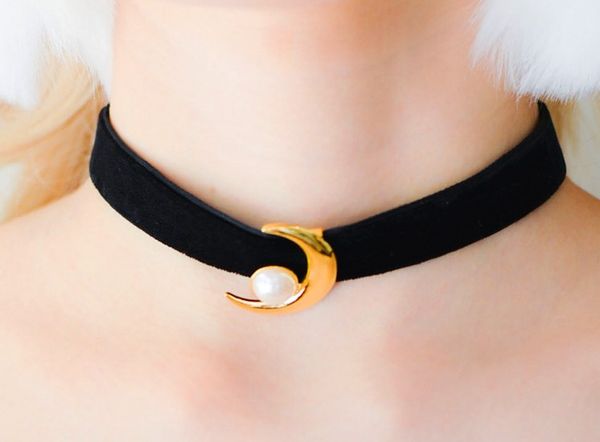 new fashion punk jewelry black pu leather cashmere moon pearl choker necklace for women girl pf, Golden;silver
new fashion punk jewelry black pu leather cashmere moon pearl choker necklace for women girl pf, Golden;silver