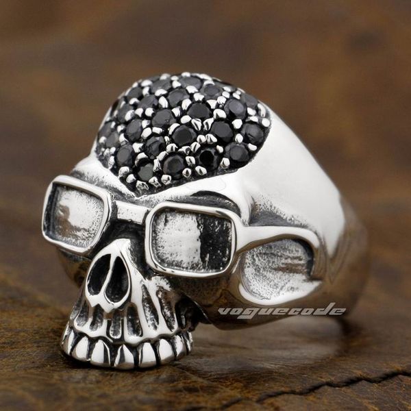 black cz stones 925 sterling silver pilot skull mens ring 9d003a us size 9&10.25, Golden;silver
black cz stones 925 sterling silver pilot skull mens ring 9d003a us size 9&10.25, Golden;silver