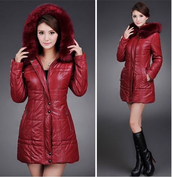 wholesale- new plus size women pu leather jacket ladies quality fashion chaquetas mujer cuero padded long casaco feminino inverno, Black
wholesale- new plus size women pu leather jacket ladies quality fashion chaquetas mujer cuero padded long casaco feminino inverno, Black