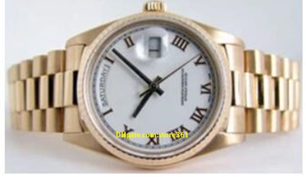 luxurywatches day date president 18k yellow gold white roman dial 18038 36mm men's sport wristwatches automatic mechanical mens, Slivery;brown
luxurywatches day date president 18k yellow gold white roman dial 18038 36mm men's sport wristwatches automatic mechanical mens, Slivery;brown