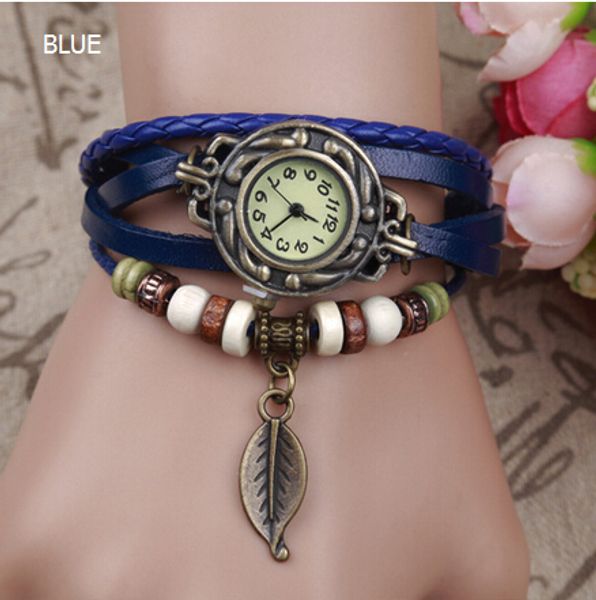 women genuine leather vintage watch,leaf pendant bracelet wristwatches for xmas gift jewelry 10pcs/lot, Slivery;brown
women genuine leather vintage watch,leaf pendant bracelet wristwatches for xmas gift jewelry 10pcs/lot, Slivery;brown