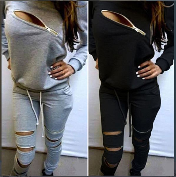 2016 Fall Winter Fashion Women Sweatshirt Pullover & Pant With Zipper Hollow Out Fur Fleeced Long Sleeved Casual Sweater Tracksuit F101
2016 Fall Winter Fashion Women Sweatshirt Pullover & Pant With Zipper Hollow Out Fur Fleeced Long Sleeved Casual Sweater Tracksuit F101