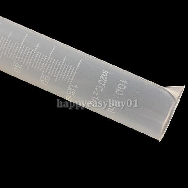 Wholesale-100ml Plastic Measuring Cylinder Laboratory Plastic Graduated Cylinder Laboratory Test Cylinder Bhu2