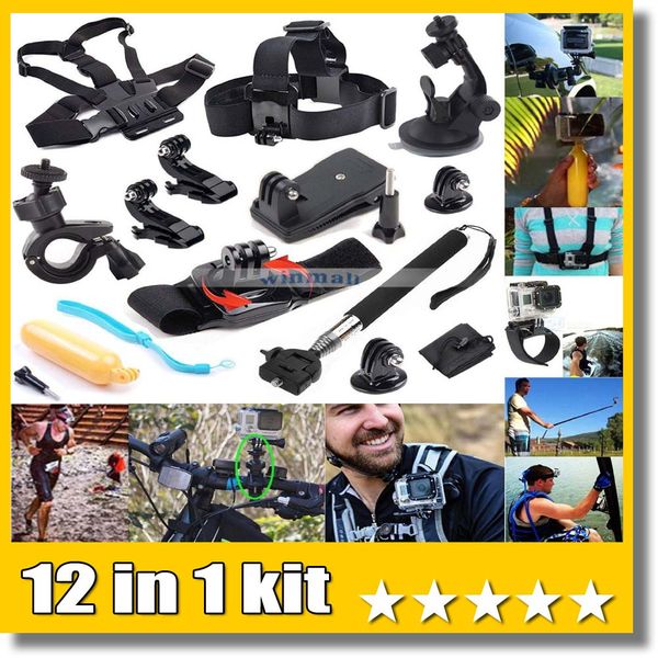 12 in 1 travel kit wrist strap +helmet mount head chest belt mount +bobber for 4k action camera eken h9
12 in 1 travel kit wrist strap +helmet mount head chest belt mount +bobber for 4k action camera eken h9