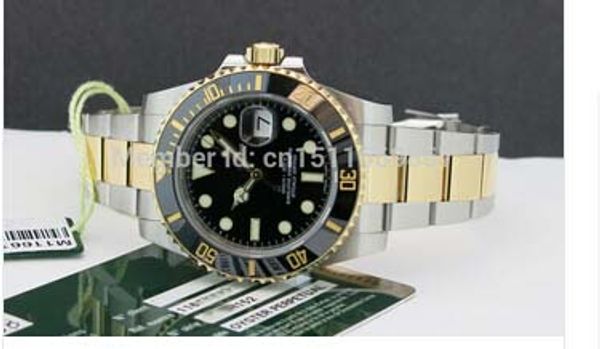 luxury watches 40mm stainless black ceramic box/certificate file 116613 automatic sport mens watch men's wrist watch, Slivery;brown
luxury watches 40mm stainless black ceramic box/certificate file 116613 automatic sport mens watch men's wrist watch, Slivery;brown