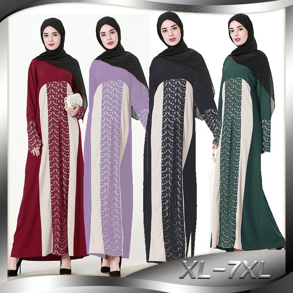 new plus size muslim women long sleeved lace kaftan dress islamic patchwork abaya dress xl-6xl robes, Red
new plus size muslim women long sleeved lace kaftan dress islamic patchwork abaya dress xl-6xl robes, Red
