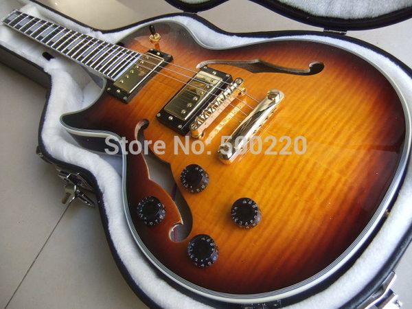 hardcase china electric guitar semi hollow jazz sunburst in left handed 101022
hardcase china electric guitar semi hollow jazz sunburst in left handed 101022
