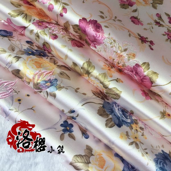 ancient costume chinese clothing dress baby clothes kimono fabrics cos silk cloth small peony satin fabric, Black;white
ancient costume chinese clothing dress baby clothes kimono fabrics cos silk cloth small peony satin fabric, Black;white