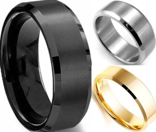 lots jewelry 8mm stainless steel ring band titanium silver black gold men sz 7 to 12 wedding engagement
lots jewelry 8mm stainless steel ring band titanium silver black gold men sz 7 to 12 wedding engagement