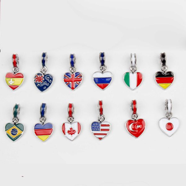 20pcs drop shipping silver plated country flag enamel pendant beads fit pandora snake chain european bangle bracelet women children gift, Black
20pcs drop shipping silver plated country flag enamel pendant beads fit pandora snake chain european bangle bracelet women children gift, Black